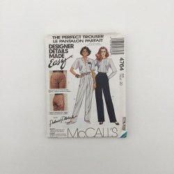 4764 MCCALLS EZ PALMER PERFECT PANTS,FITTING SHELL PATTERN 10,12,14,16